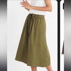 NWT Olive Green Midi Madewell Skirt